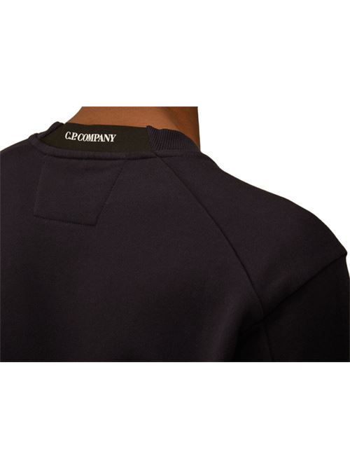Felpa da uomoin puro cotone, girocollo, colore total eclipse C.P. COMPANY | SS713A5086W888